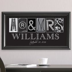 Personalized Mr. & Mrs. Framed Architectural Print