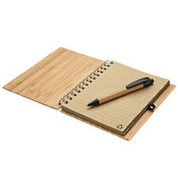 Personalized Bamboo Notebook and Pen