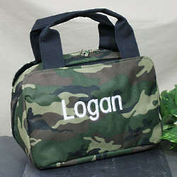 Embroidered Camo Lunch Tote