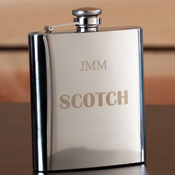 Scotch Engraved Flask