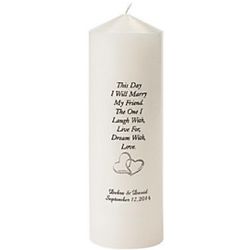I Will Marry My Friend Personalized Unity Candle