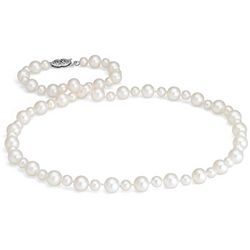 Freshwater Cultured Pearl Garland Necklace in 14 Karat White Gold