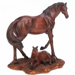 Mother & Foal Horse Statue