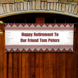 Happy Retirement Personalized Non-Photo Banner