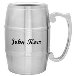 Personalized Stainless Steel Beer Barrel Mug