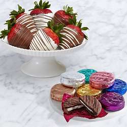 Chocolate Covered Oreo Cookies & 6 Gourmet Dipped Strawberries