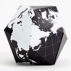 Dymaxion Black & White Folding Globe Brain Teaser Magnet Puzzle