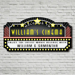Welcome to the Movies Personalized Wall Sign