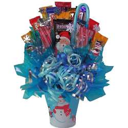 Holiday Snowman Candy Bouquet