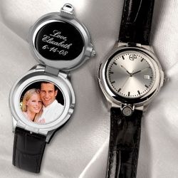 Personalized Mens Locket Watch