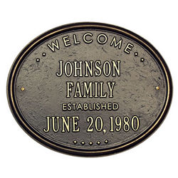 Personalized Family Name Plaque with Date