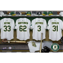Oakland A's 16x24 Personalized Locker Room Canvas