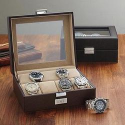 Personalized Men's Leather Watch Case