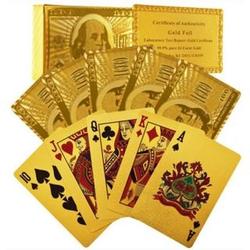 24 Carat Gold Foil Plated Poker Cards
