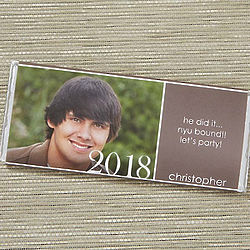 Graduate's Custom Photo Candy Bar Wrapper Party Favors
