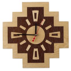 Chakana Timekeeper Wood Wall Clock