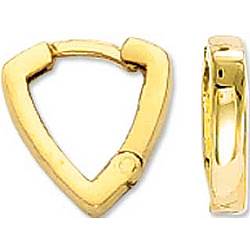 14k Yellow Gold Children's & Baby Triangular Hoop Earrings