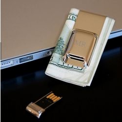 Techno Money Clip with USB Flash Drive