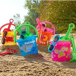 Personalized Kid's Beach Bucket and Sunglasses