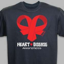 Personalized Heart Disease Awareness Ribbon T-Shirt