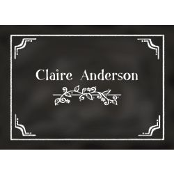 Personalized Chalkboard Vine Stationery