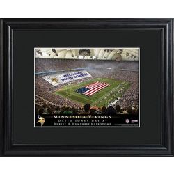 Minnesota Vikings Personalized Stadium Print in Matted Frame
