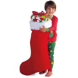 Super-Sized Red Velveteen Stocking with White Fur Cuff