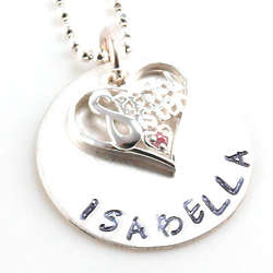 Special Sister Personalized Hand Stamped Necklace