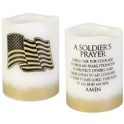 Prayer for Soldiers 4" LED Candle