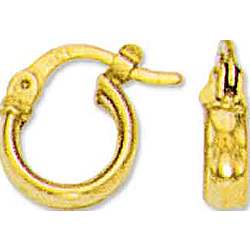 14k Yellow Gold Small Child's Hoop Earrings