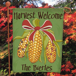 Personalized Fall Harvest Garden Flag