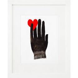 Hand with Heart Framed Print