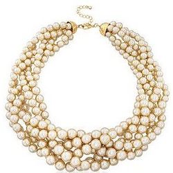 Faux Pearl Braided Multi-Strand Necklace