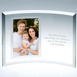 Curved Glass Vertical Personalized 4x6 Frame