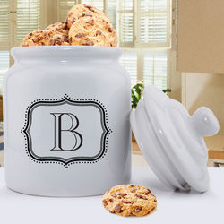 Personalized Single Letter Ceramic Cookie Jar