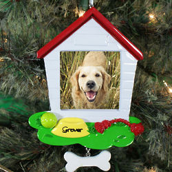Dog House Photo Ornament