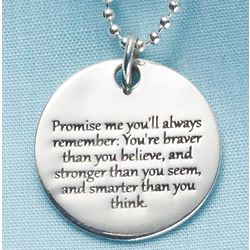 Sterling Silver Promise Me Necklace