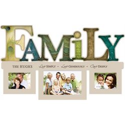 Personalized Family Word 3-Picture Frame