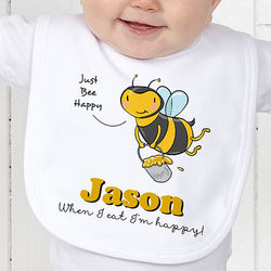 Personalized Lovable Bee Baby Bib