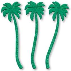 Transparent Green Plastic Palm Tree Swizzle Sticks