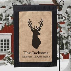 Winter Silhouette Personalized Garden Flag
