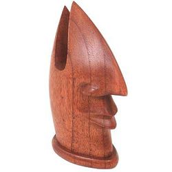 Friendly Face Wood Eyeglasses Stand