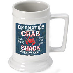 Personalized Crab Shack Beer Stein