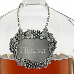 Personalized Pewter Decanter Tag