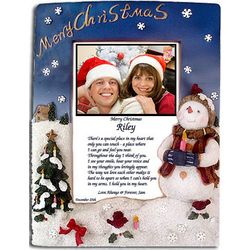 Personalized Christmas Love Poem in Snowman Frame