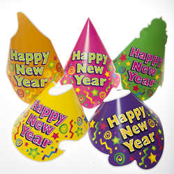 Assorted Happy New Year Party Hats