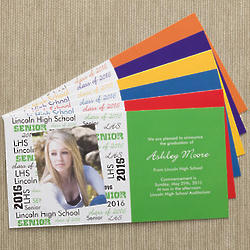 Custom Photo Graduation Announcement Postcards with Envelopes