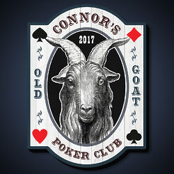 Personalized Old Goat Poker Room Sign