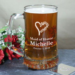 Personalized Bridesmaid Glass Mug