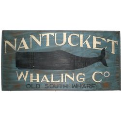 Nantucket Whaling Company Wooden Sign - FindGift.com